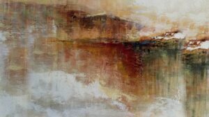 Abstract inner atmospheric painting by François Haguier