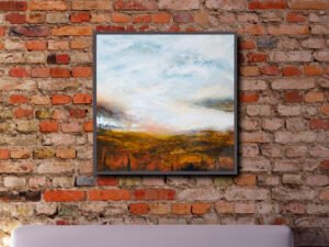 Abstract painting - landscape abstract inner atmospheric scene Haguier