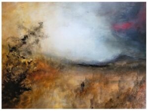 Abstract painting - landscape abstract inner atmospheric scene Haguier