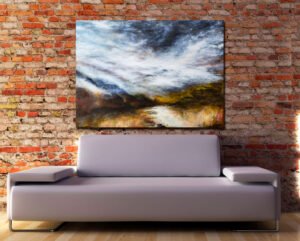 Abstract painting - landscape abstract inner scene Haguier