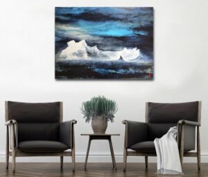 Abstract painting - landscape abstract inner scene
