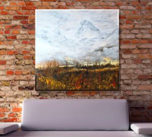 Abstract painting - landscape abstract inner atmospheric scene Haguier