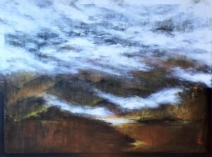 Haguier - On the ridge, 36x48 - Abstract inner landscape