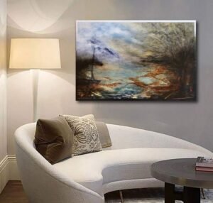 Abstract romantic atmospheric painting of Haguier