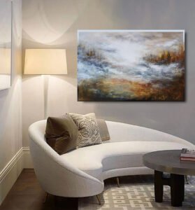 Haguier painting Abstract Landscape sold in auction Musee Beaux Arts Sherbrooke Canada