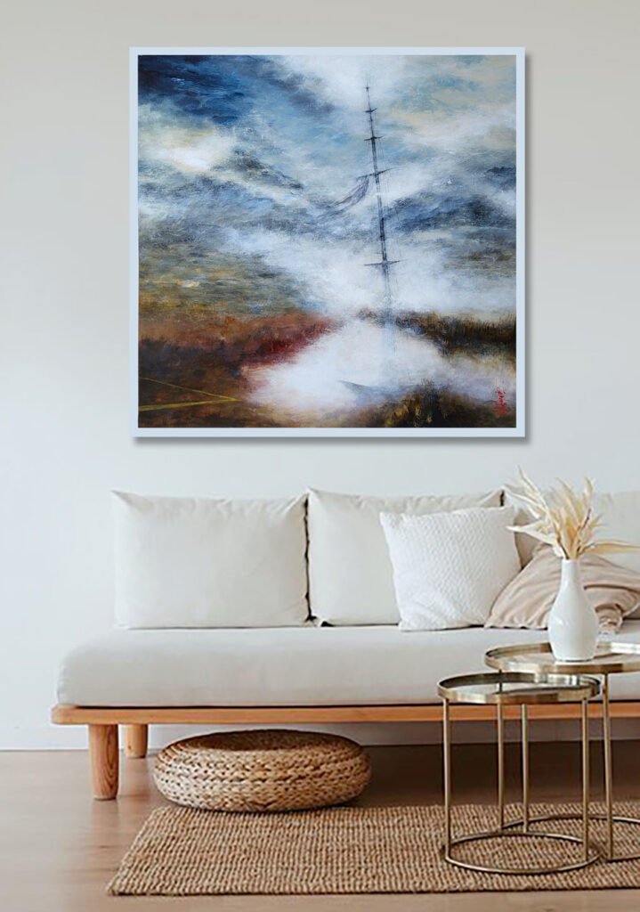 Abstract landscape Painting Haguier contemporary atmospheric painter Haguier artwork