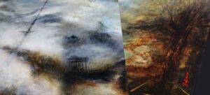 Haguier abstract romanticism atmospheric paintings tenebrism scene