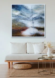 Abstract painting - landscape abstract inner atmospheric scene