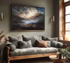 Abstract atmospheric landscape - Canadian Painter Haguier