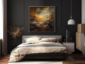 Abstract atmospheric landscape - Haguier Canadian Painter